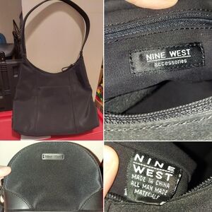 Nine West Black Shoulder Bag with Matching Pouch